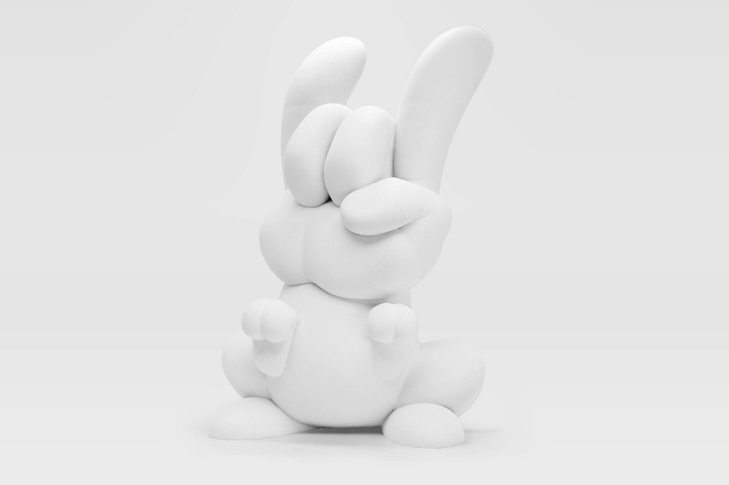 The side view of Zepps' resin sculpture Bunny