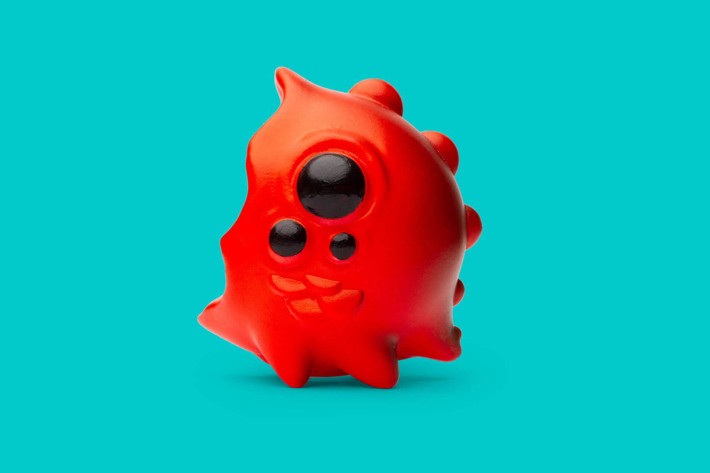 The left side of Zepps' resin sculpture Red MoonBeast