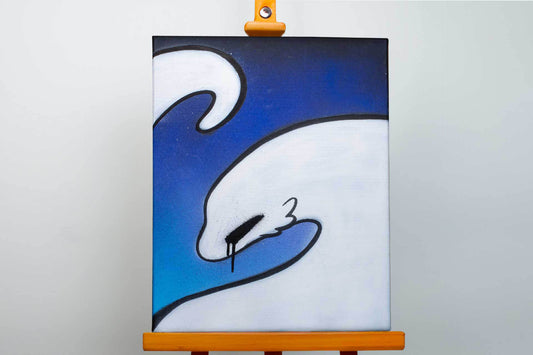 Christian Zeppieri's White Lizard painting