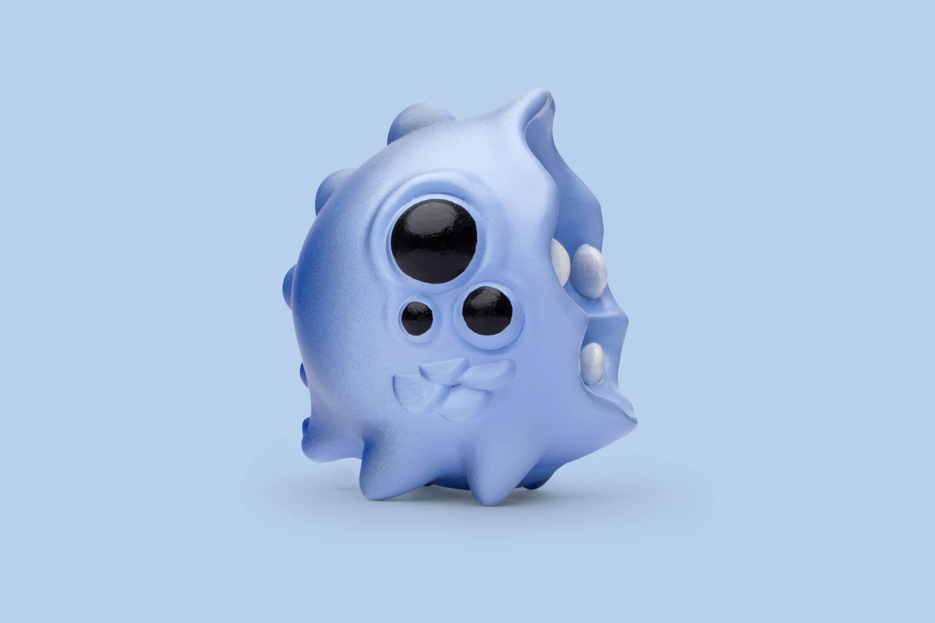 The right side of Zepps' resin sculpture Blue MoonBeast