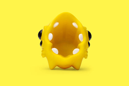 The front side of Zepps' resin sculpture Yellow MoonBeast