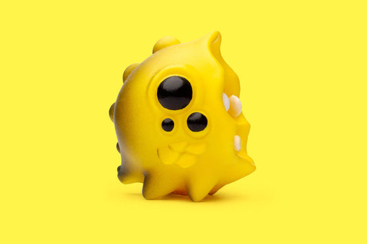 The right side of Zepps' resin sculpture Yellow MoonBeast