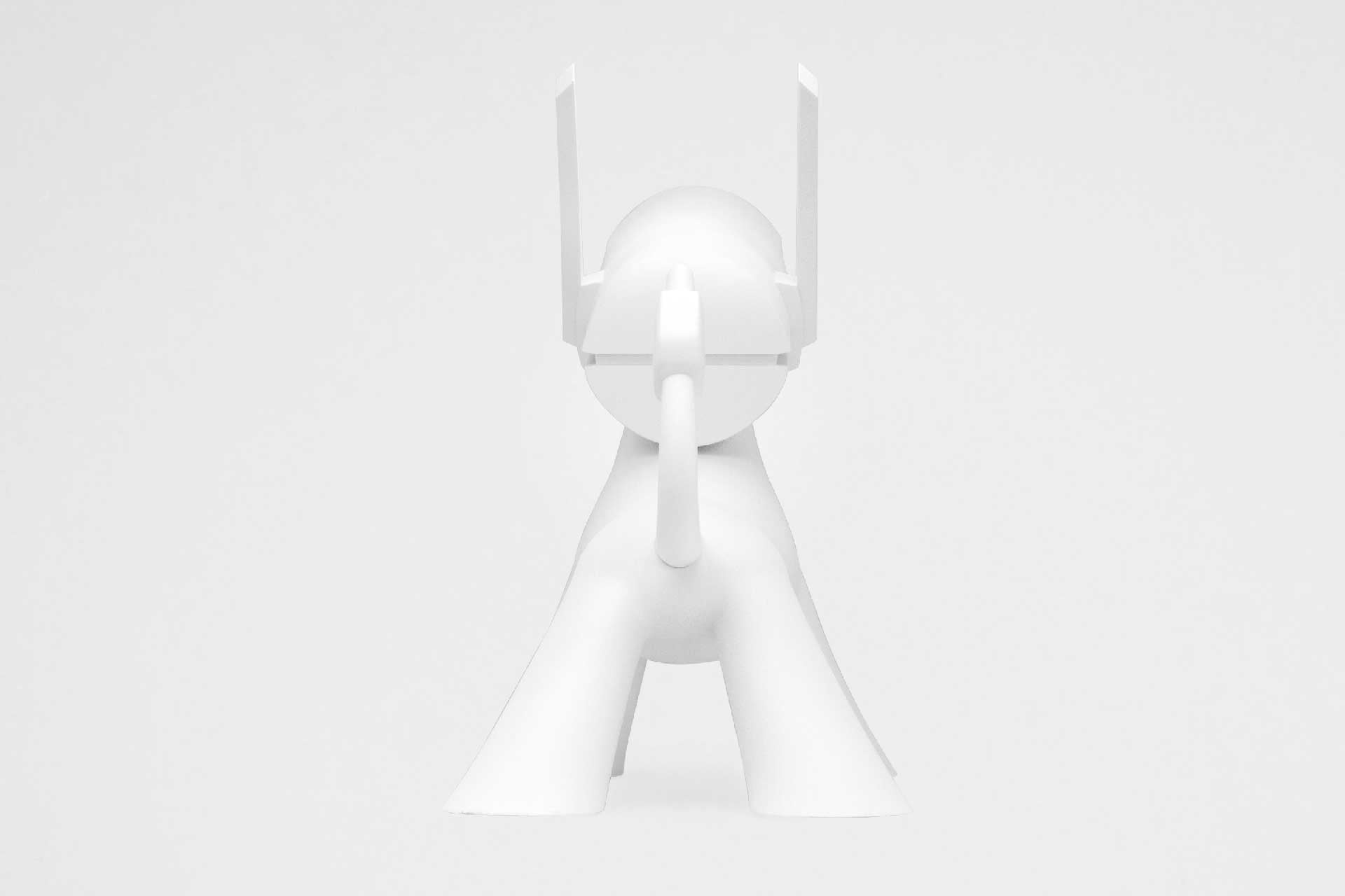 The back side of Zepps' resin sculpture WatchDog
